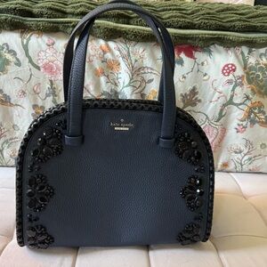 Kate Spade navy Sequined Satchel